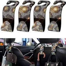 4 Pcs Car Seat Hooks for Purses and Bags, Headrest Hooks with Car Accessories
