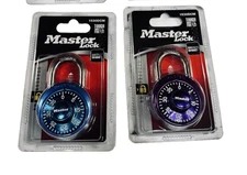 2-Pk Master Lock School Gym Locker Lock Combination BLUE PURPLE