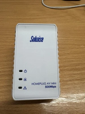 Solwise AV500Mb Homeplug Powerline Network Extender Mini Ethernet Adapter