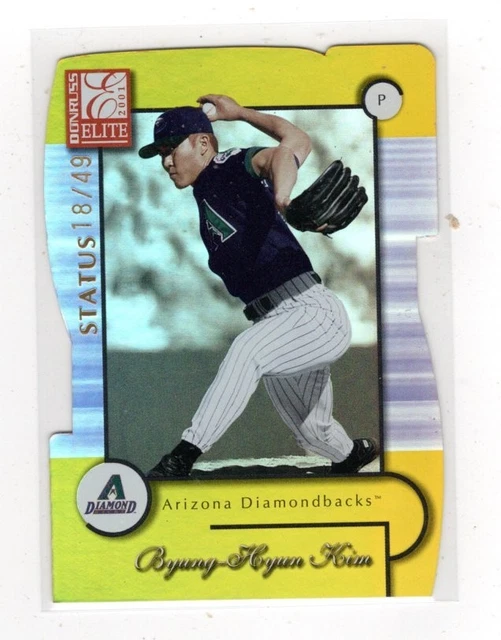 2001 Donruss Elite Status Die Cut Byung-Hyun Kim #18/49 NM-MT