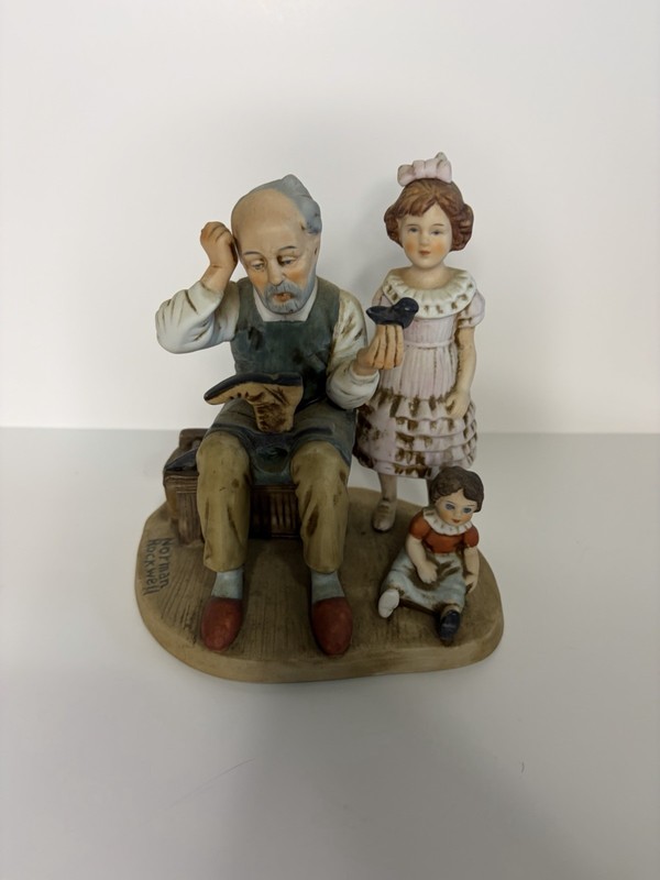 Norman Rockwell Vintage Porcelain Figurine “The Cobbler”