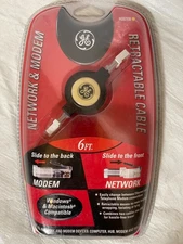 GE Réseau & Modem Câble rétractable 6ft. PC Compatible avec Apple Windows Macintosh