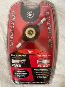 GE Réseau & Modem Câble rétractable 6ft. PC Compatible avec Apple Windows Macintosh