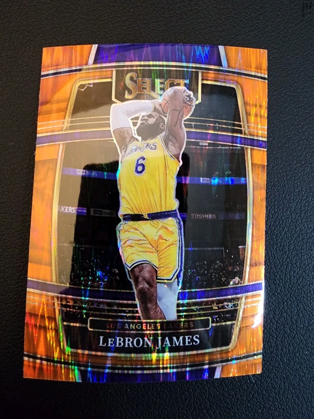 2021-22 Panini Select - Concourse LeBron James #100 Orange Flash Prizm