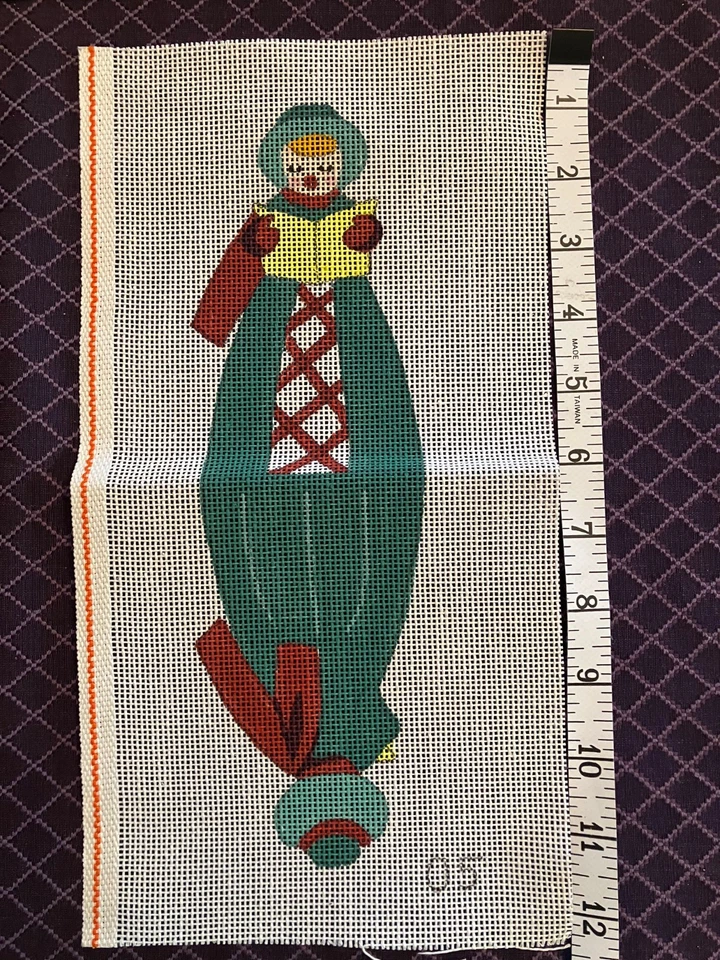 handpainted needlepoint canvases christmas ornaments, four - Image 3 of 4