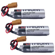 3Pack ER6V 3.6V 2400mAh PLC Battery With Plug for TOSHIBA ER6VC119B ER6VC119A