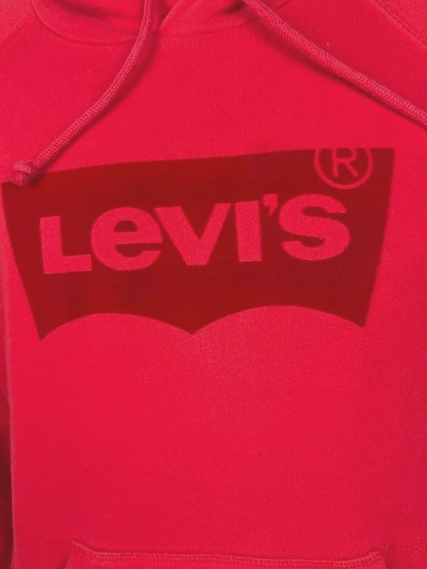 Sweat à capuche homme Levi’s rouge à capuche logo coton Batwing sweat à... - Photo 2/4