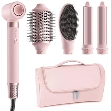 5 in 1 Hot Air Styler Wrap – High-Speed Hair Dryer Brush with Auto Wrap Curler