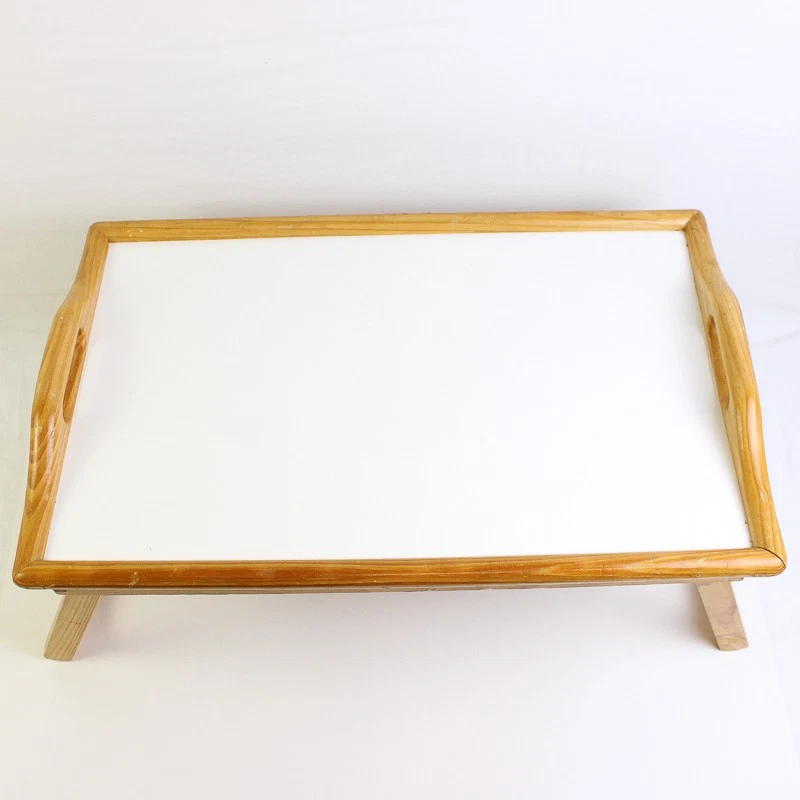 Wood Folding Lap Serving Tray Desk Bed Tea Breakfast Dinner TV Table Top - Image 2 of 4