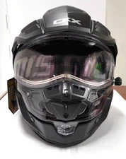 CKX MISSION AMS DUAL SPORT MATTE BLACK HELMET W/ ELECTRIC SHIELD SZ SMALL 512382