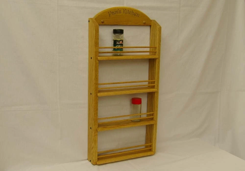 Personalized Oak 4-shelf Spice Rack
Opens in a new window or tab