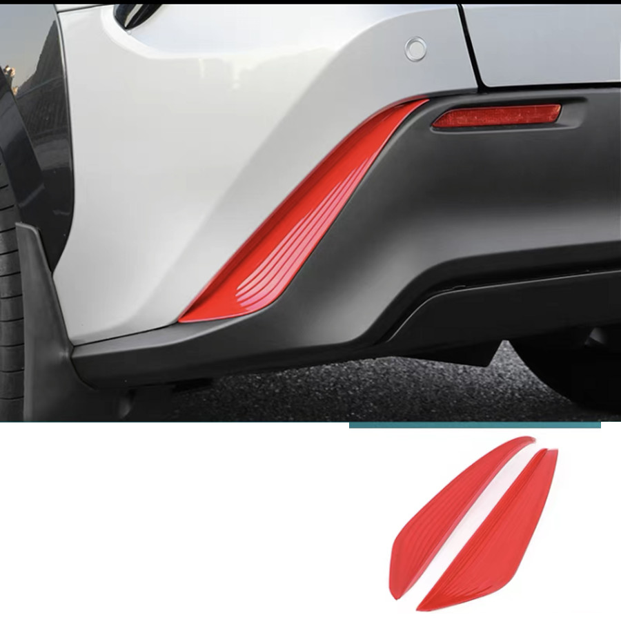 For Toyota bZ4X 2023-2025 Red Rear Bumper Side Fender Splitter