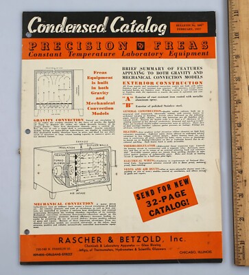 Vtg. 1937 Precision Freas Laboratory Equipment Condensed Catalog Rascher Betzold