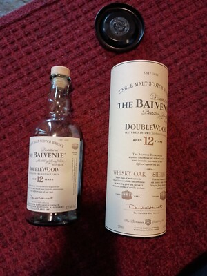 EMPTY  BALVENIE 12 Yr Double Wood Speyside Single Malt Scotch Whisky Bottle/Box