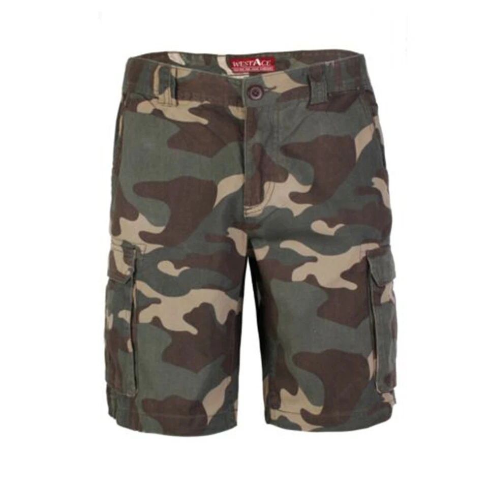 Pantalones Cortos de Combate de Carga Camuflaje para Hombres Ejército Trabajo Informal Algodón Chino Medio Pantalón Camuflado Foto 2 de 4
