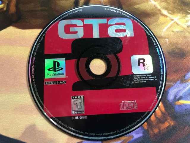 GTA2 Grand Theft Auto 2 (PlayStation PS1) Game Disc Only Tested Working