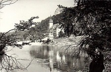 VINTAGE HUNGARIAN POSTCARD LILLAFURED HOTEL PALACE WITH LAKE HAMORI HISTORICAL