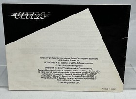 Teenage Mutant Ninja Turtles (Nintendo NES, 1990) Authentic Cart & Manual Tested