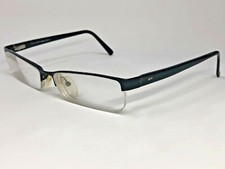 POLICE V2906 COL.531 Eyeglasses Frame Italy Half Rimless 55-15-135 Black MT53