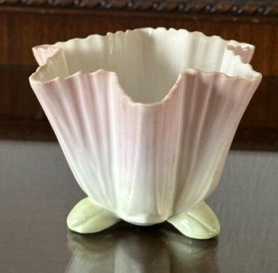 Antique 1907 Royal Worcester Posy Vase #204 Pink Green 3'' Tulip STUNNING