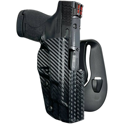 Black Scorpion Gear OWB Kydex Paddle Holster fits S&W M&P Shield Plus 4in