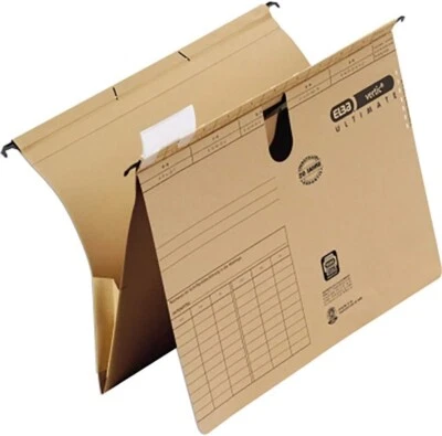 25 ELBA Taschenhefter A4 Hängehefter Tasche kombiniert Recycling braun 100552067