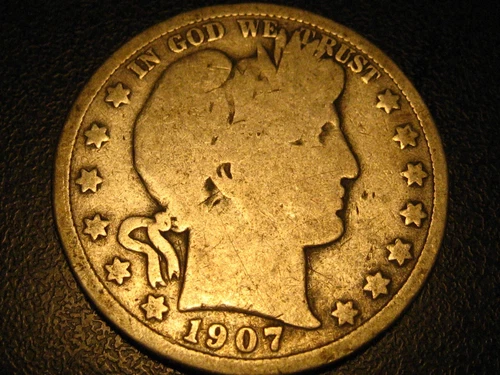 1907-S 90% Silver Barber Half Dollar Good  ^^^^^