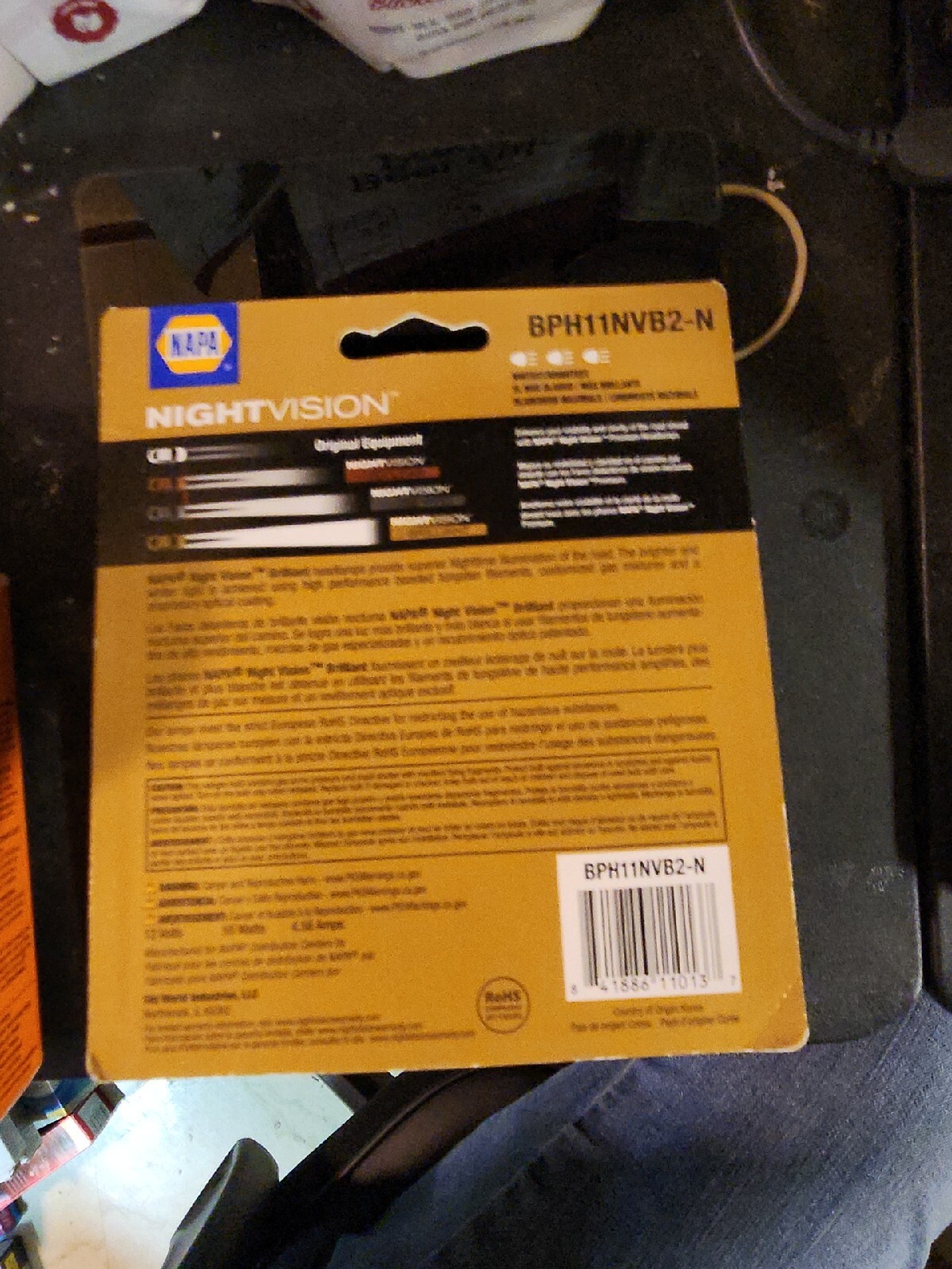 NAPA H11 Nightvision Brilliant Halogen Headlamps Bph11nvb2n for sale