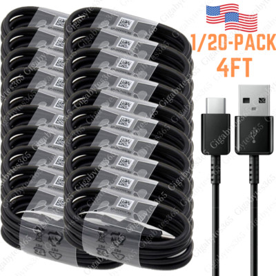 20X LOT USB Type C Cable Fast Charger Charging Cord For Samsung S10 S22 Android