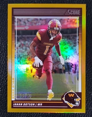 2024 Score Jahan Dotson Gold Zone 19/50 GOLD SP Commanders/Eagles #284