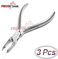 Juego de 3 alicates de contorno de corona y banda Johnson instrumentos de ortodoncia dental
