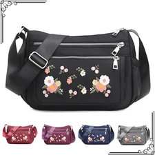 Crossbody Shoulder Bag Women Floral Shopper Tote Messenger Sling Patchwork Pack