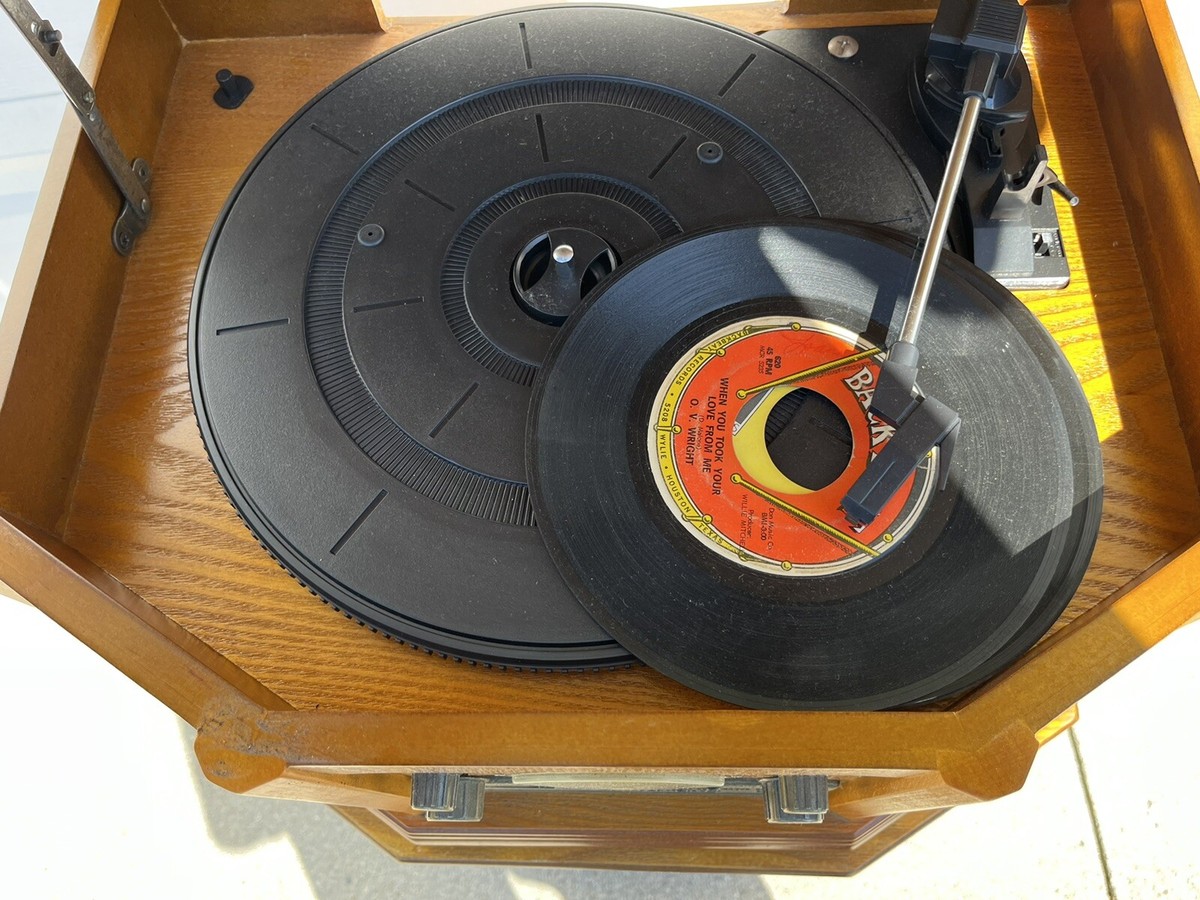 Anders Nicholson Wood Turntable Cassette Cd Stereo System AM/FM