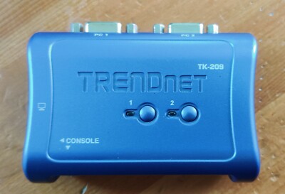 TRENDnet TK-209 Blue 2-Ports KVM Switch with 2048x1536 VGA & USB Connection