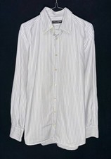 Dolce Gabbana Dress Shirt Button upMens Sz 16 1/2-42 White Striped Made In Italy