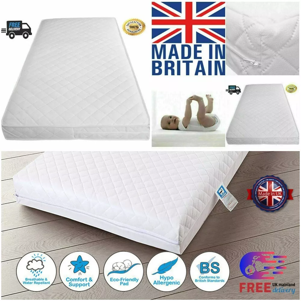 COT BED PURE FOAM MATTRESS WATERPROOF 160 x 70 160 x 80 6 more SIZE UK MADE
