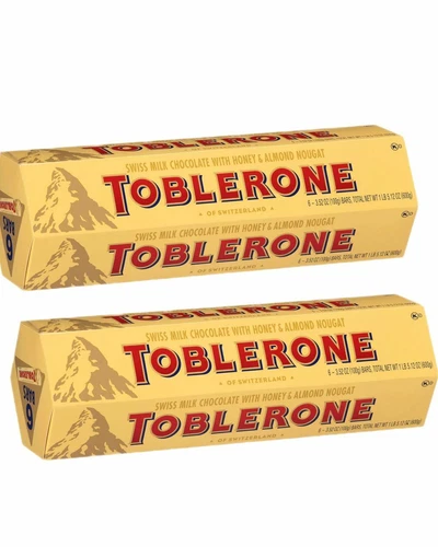 Toblerone Swiss Milk Chocolate Bar, 3.52 oz, 6 Count Pack of 2
