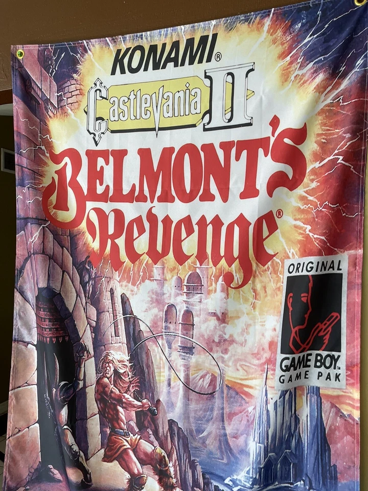Castlevania II Belmont's Revenge Nintendo Game Boy Boxart 5' Flag Poster 1991 - Image 3 of 3