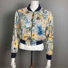 Zara floral bomber jacket extra small gray Blogger Favorite / TV