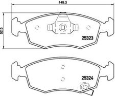 BREMBO P 11 031 Kit pastiglie freno per FIAT 500 (312_), 500 C (312_), 500e (332