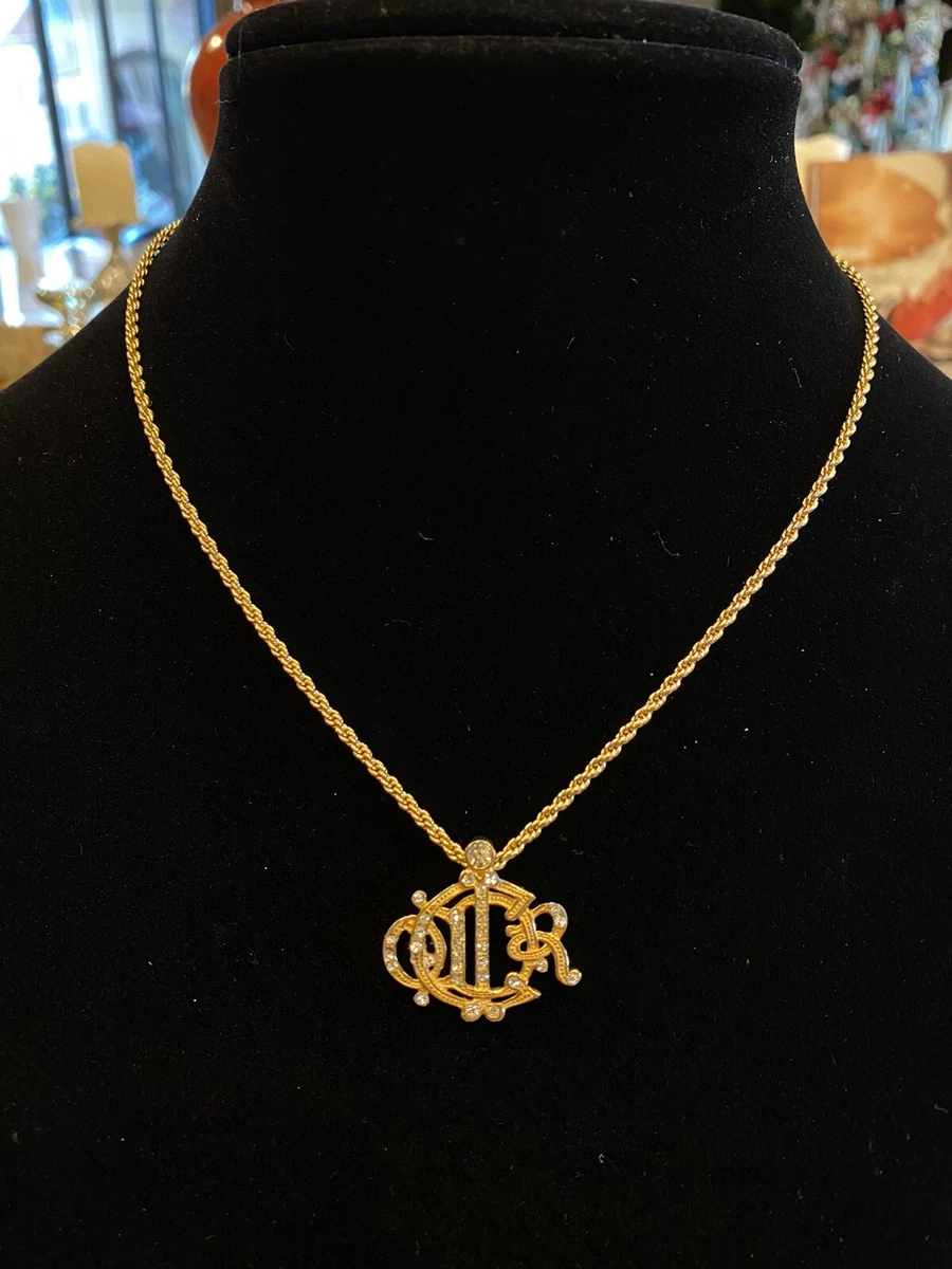 Dior crystal hotsell necklace
