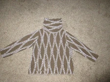 LINDA LUNDSTROM COWL NECK PULLOVER FUZZY TEXTURED SWEATER SZ 16 GRAY PURPLE