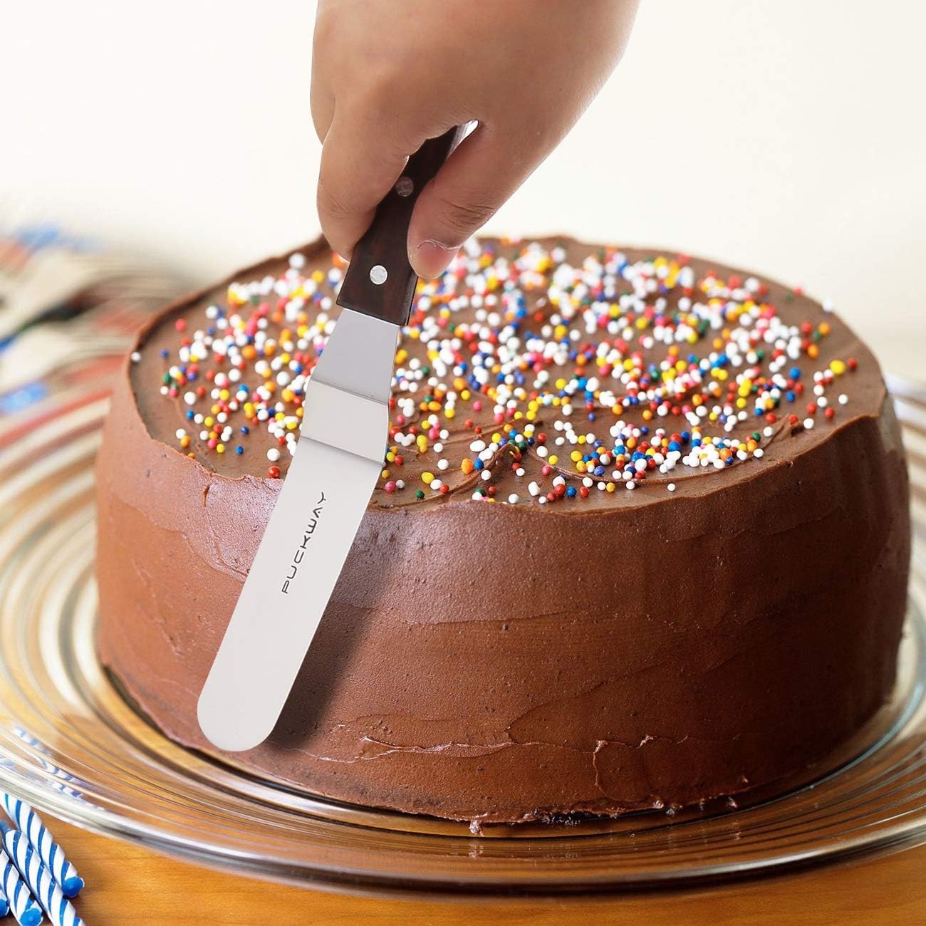 Offset Cake Icing Spatula Set of 4- 4 inches, 6 8 10 inches 