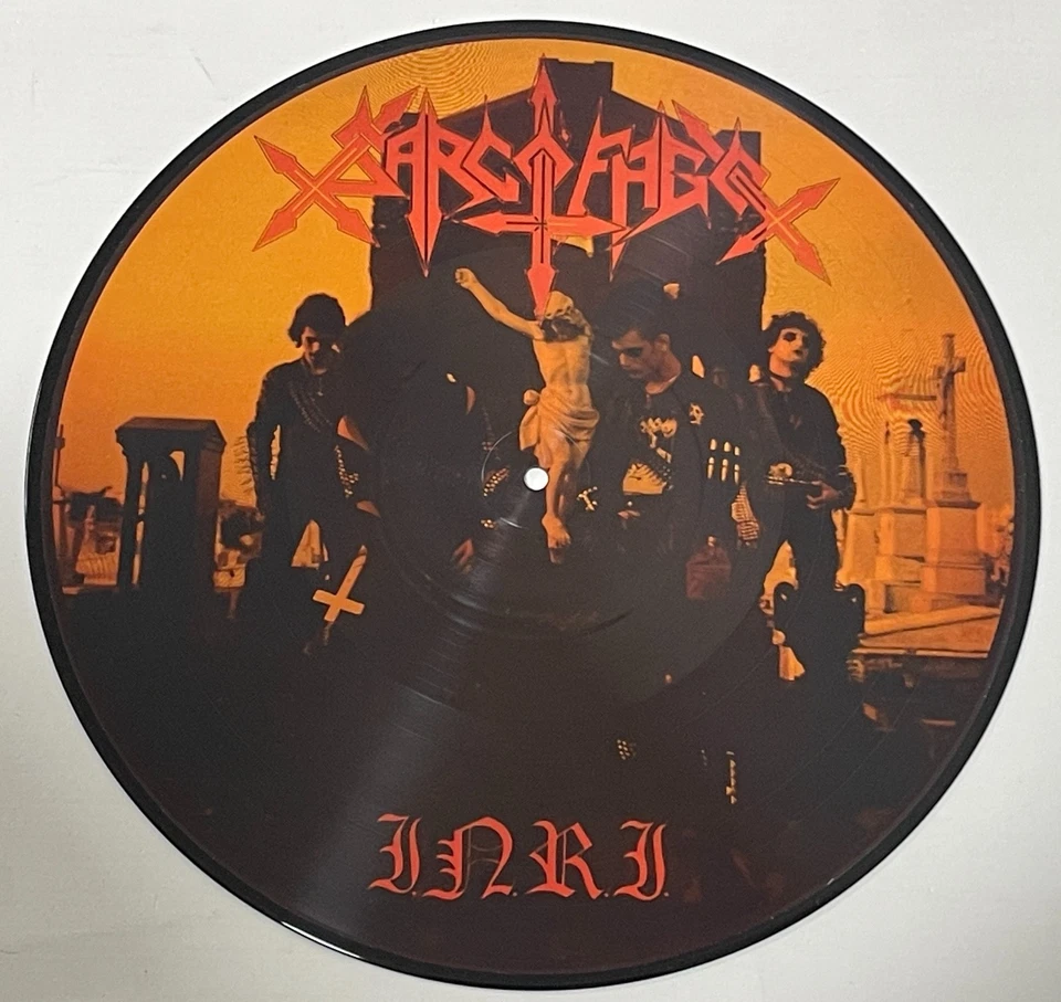 Sarcofago - INRI BRAZIL Lp Picture Disc + poster 2011 Cogumelo - Image 2 of 4