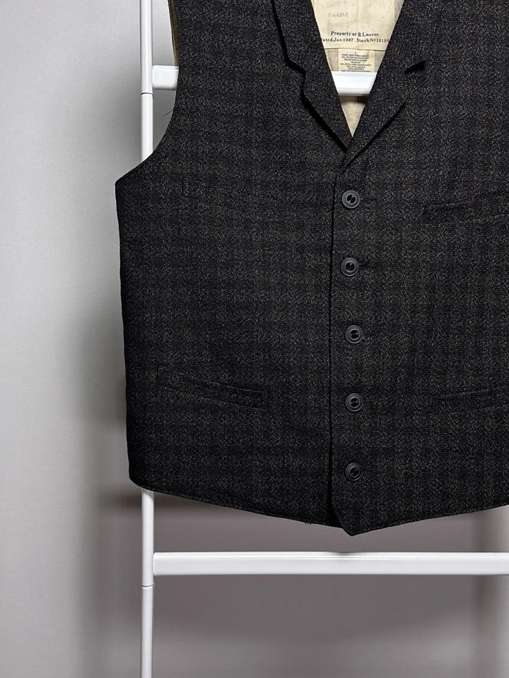 Ralph Lauren Denim & Supply Chaleco a Cuadros Traje Chaleco Talla L Foto 3 de 4