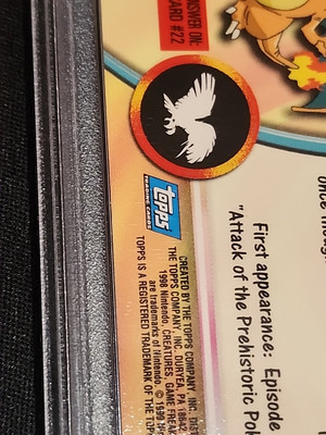 1999 Topps Pokemon T.V Charizard #6 Foil 1st edition Blue Logo PSA