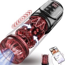 Male Masturbaters Automatic Handsfree Rotating Cup Thrusting Stroker Lubricants
