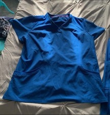 Heart Soul SCRUB set BLUE top bottom SIZE 2XL women's