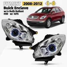 Hid Headlight For 2008-2012 Buick Enclave W/afs W/o Bulb W/o Ballast Left+right