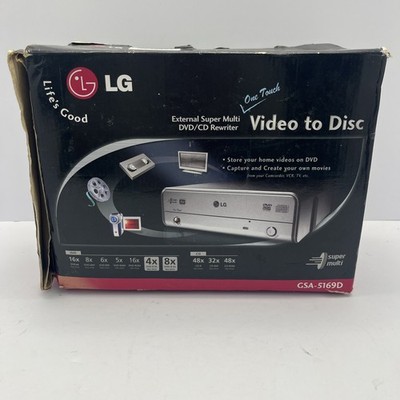 LG 16X External Super Multi DVD / CD Rewriter  Lightscribe USB 2.0 GSA-5169D